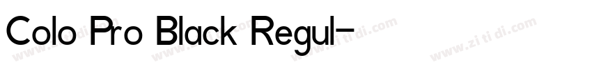 Colo Pro Black Regul字体转换